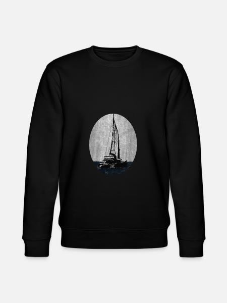 Catamaran Sailboat - Stanley/Stella CHANGER Unisex Organic Sweatshirt - black