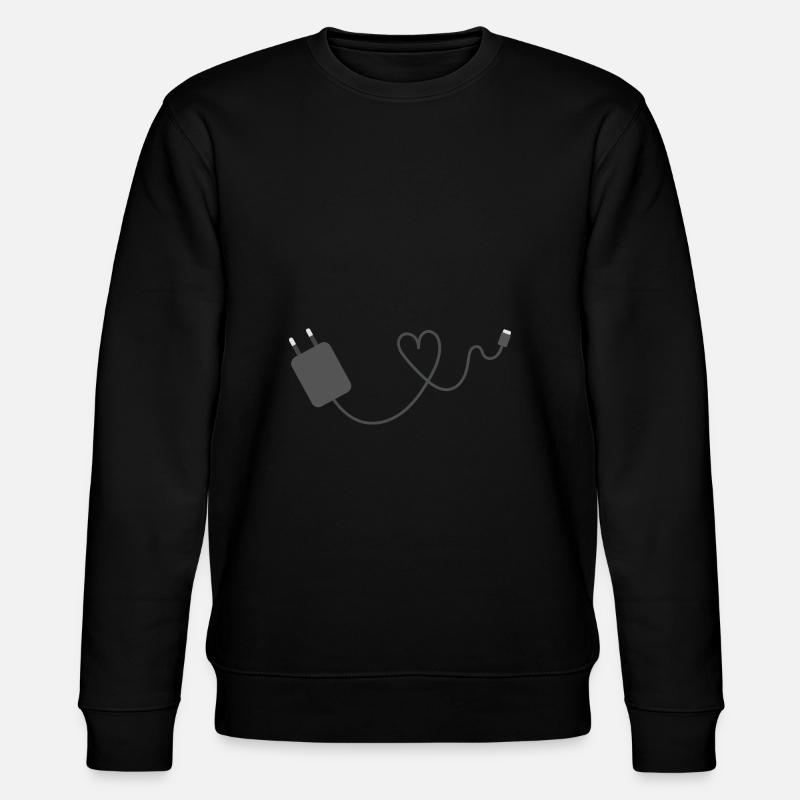 Cœur DeChar câble Smartphone - Sweat bio CHANGER Stanley/Stella Unisexe - noir