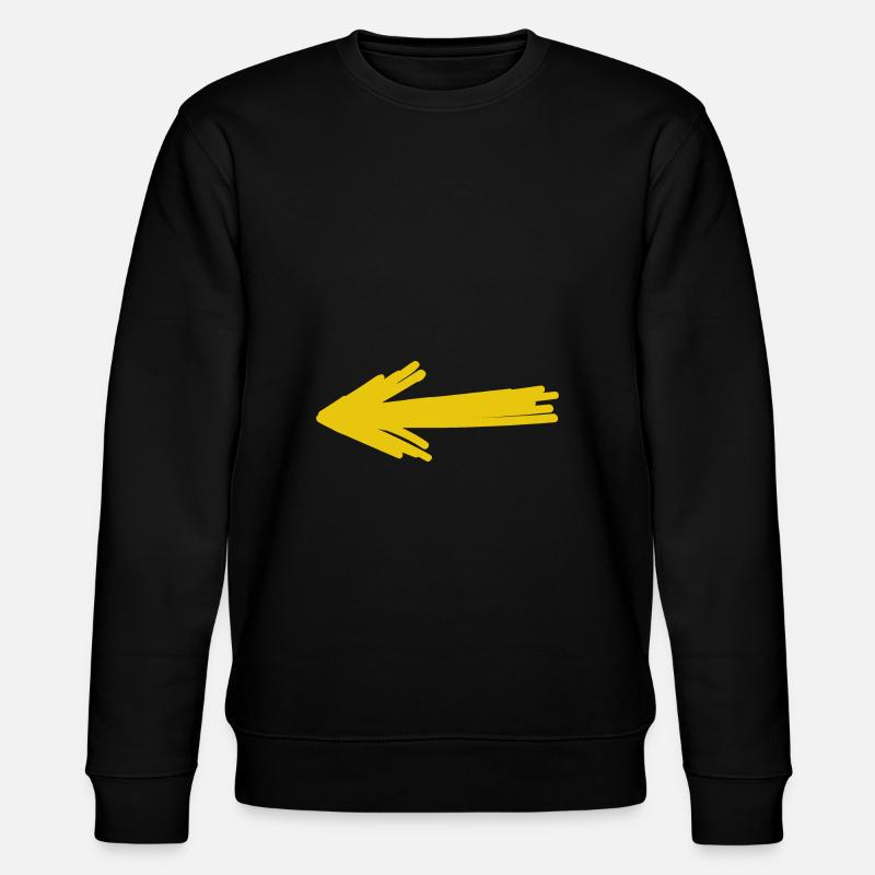 Pfeil Zeichen Symbol Design - Stanley/Stella Unisex Bio-Sweatshirt CHANGER  - Schwarz