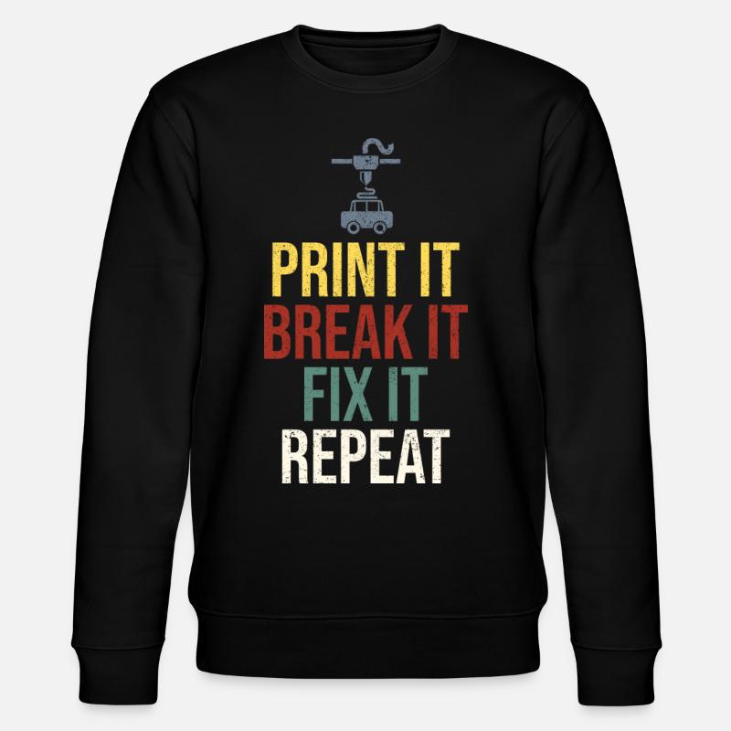 3D Printer 3D Printing - Stanley/Stella CHANGER Unisex Organic Sweatshirt - black