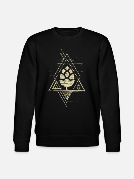 Geometric hops design - Stanley/Stella CHANGER Unisex Organic Sweatshirt - black