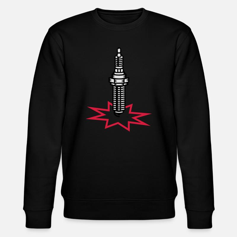 Zündkerze mit Zündfunken - Stanley/Stella Unisex Bio-Sweatshirt CHANGER - Schwarz