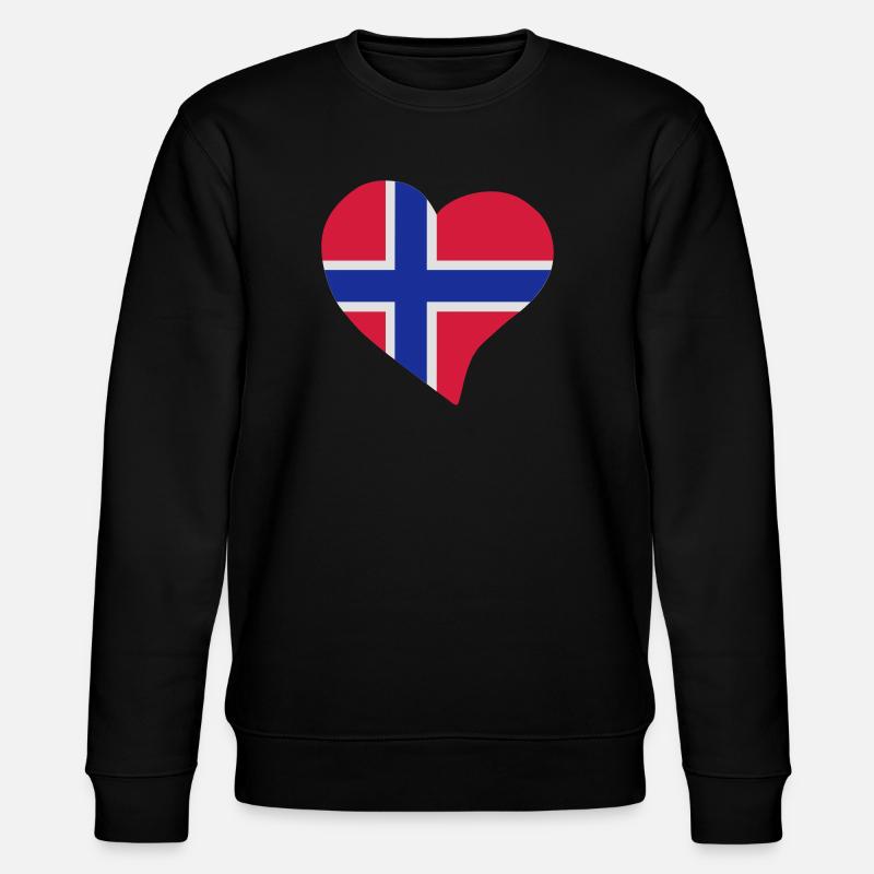 Norwegian Herz - Stanley/Stella Unisex Bio-Sweatshirt CHANGER  - Schwarz