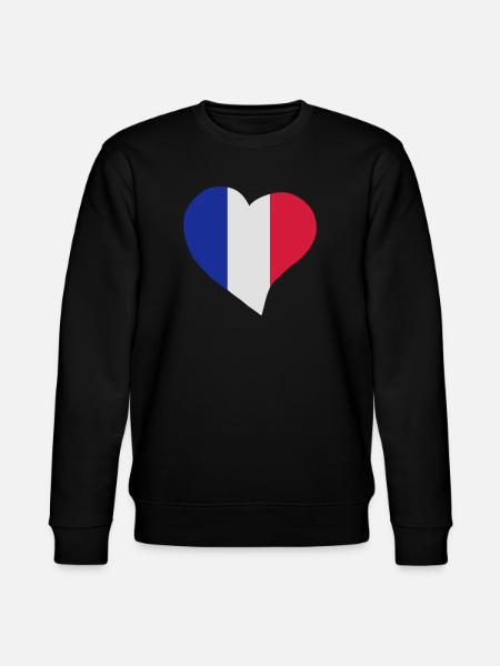 French heart - Stanley/Stella CHANGER Unisex Organic Sweatshirt - black