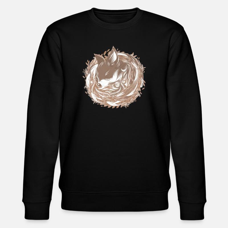 a fox at the Burrow - Stanley/Stella CHANGER Unisex Organic Sweatshirt - black
