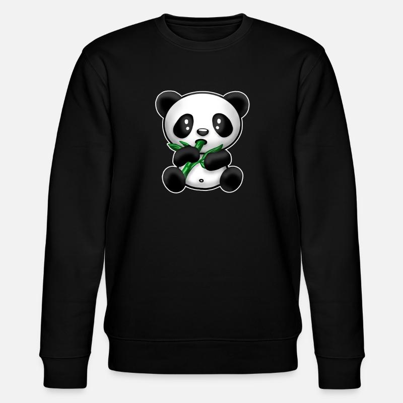 Panda avec du bambou - Sweat bio CHANGER Stanley/Stella Unisexe - noir