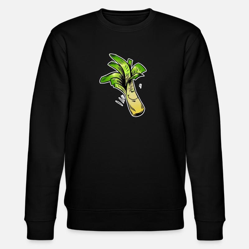 Lauchfreund Cartoon - Stanley/Stella Unisex Bio-Sweatshirt CHANGER  - Schwarz