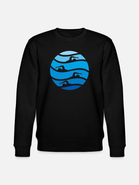 6061912 127730250 swimming - Stanley/Stella CHANGER Unisex Organic Sweatshirt - black
