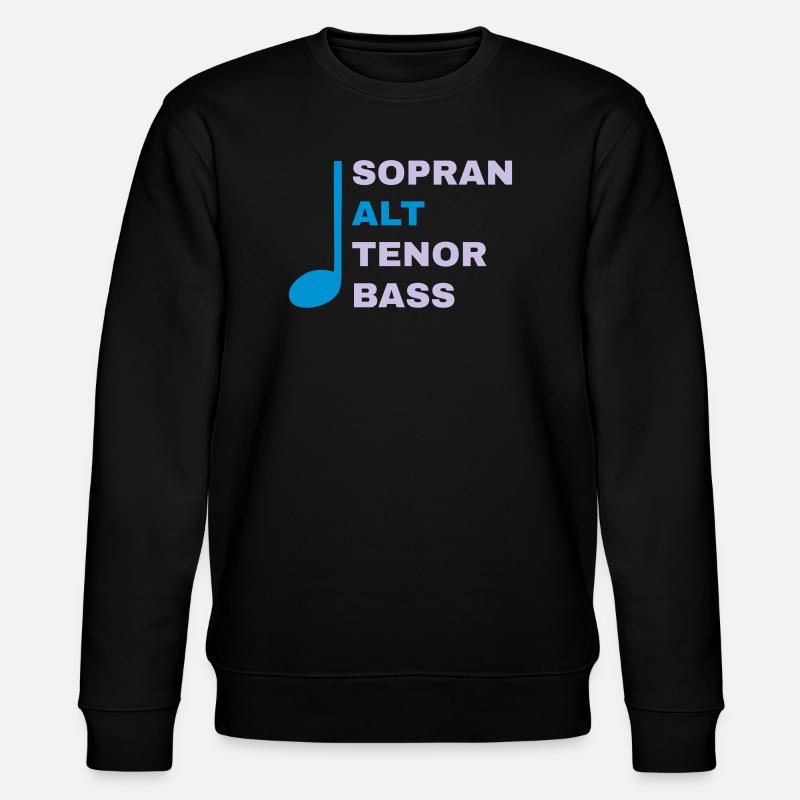 SATB mit Note - Alt - Stanley/Stella Unisex Bio-Sweatshirt CHANGER  - Schwarz