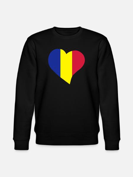 Romanian heart - Stanley/Stella CHANGER Unisex Organic Sweatshirt - black