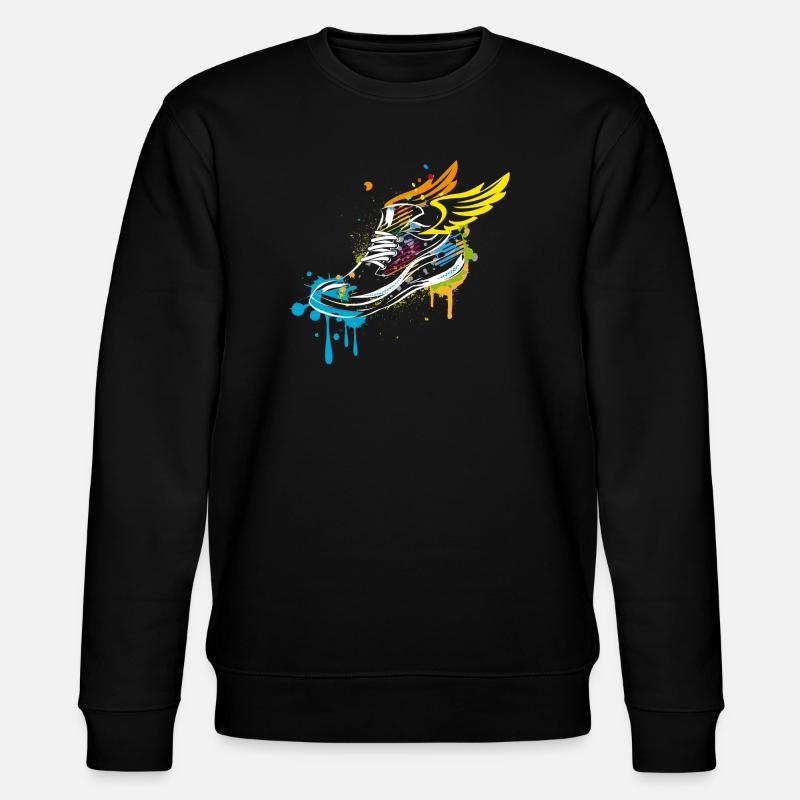 Sneaker graffiti avec des ailes - Sweat bio CHANGER Stanley/Stella Unisexe - noir