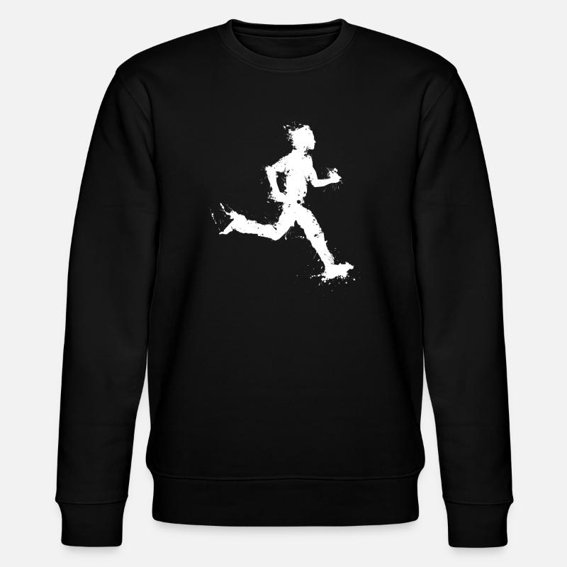 Running man - running man - marathon - Stanley/Stella CHANGER Unisex Organic Sweatshirt - black