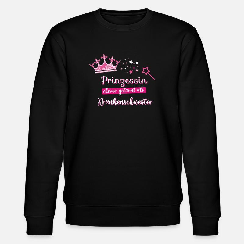 Krankenschwester Prinzessin Beruf fee beste Zauber - Stanley/Stella Unisex Bio-Sweatshirt CHANGER  - Schwarz