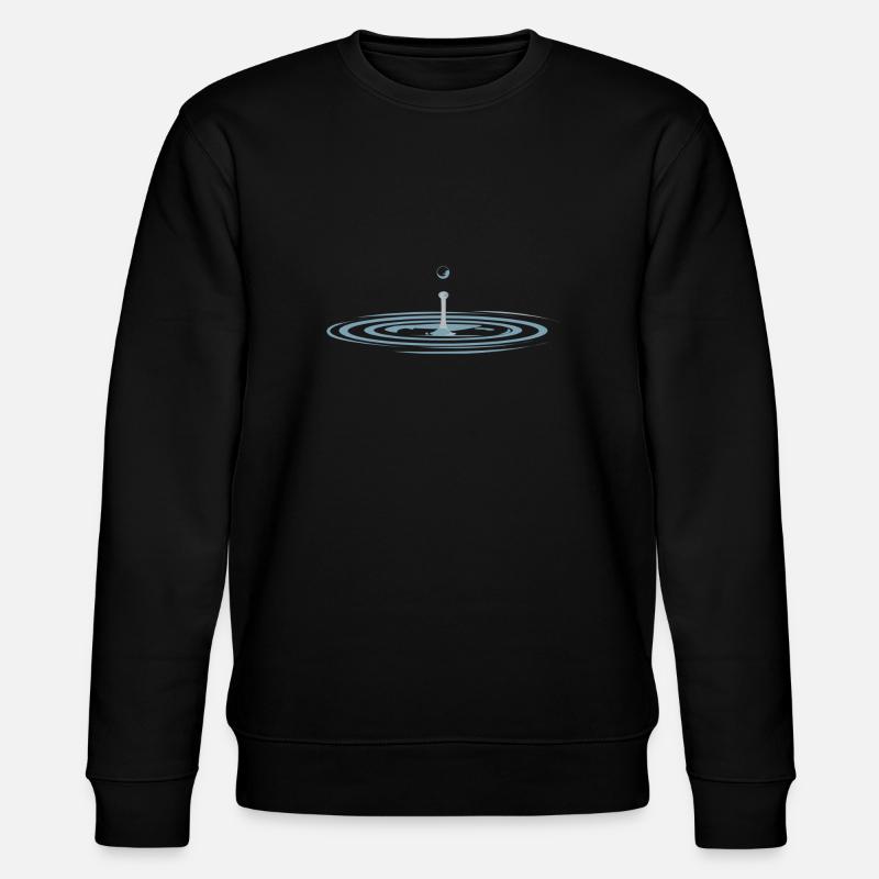Wassertropfen waterdrop - Stanley/Stella Unisex Bio-Sweatshirt CHANGER  - Schwarz