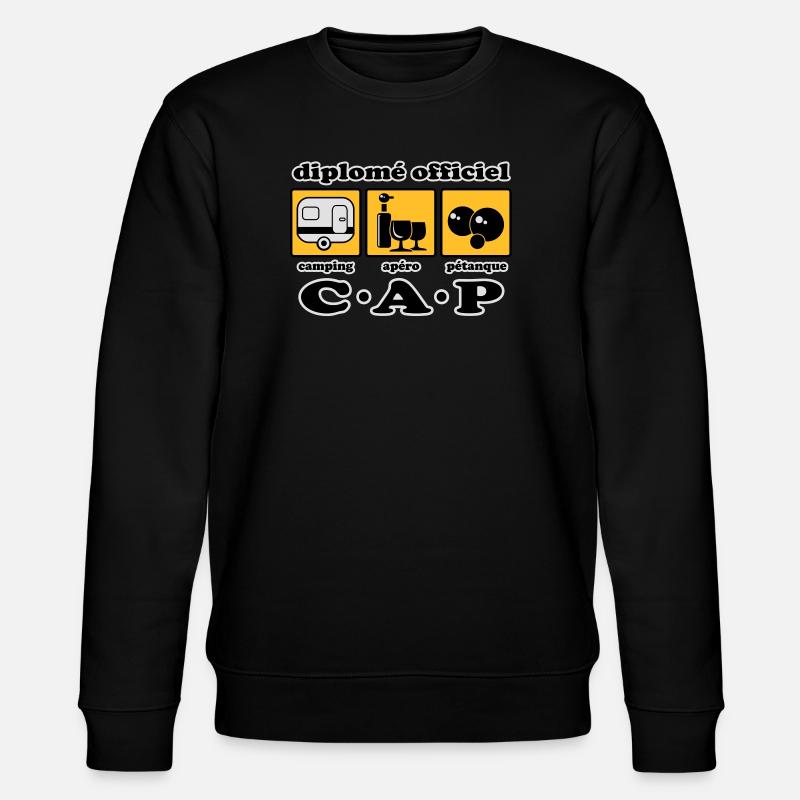 Camping aperitif bowls flex - Stanley/Stella CHANGER Unisex Organic Sweatshirt - black