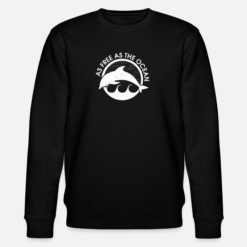 As free as the ocean - Stanley/Stella Unisex Bio-Sweatshirt CHANGER  - Schwarz
