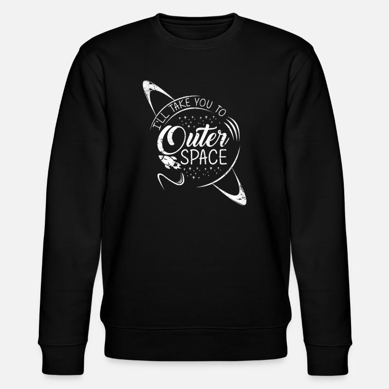 Space Space Rocket Weightless Planet - Stanley/Stella CHANGER Unisex Organic Sweatshirt - black
