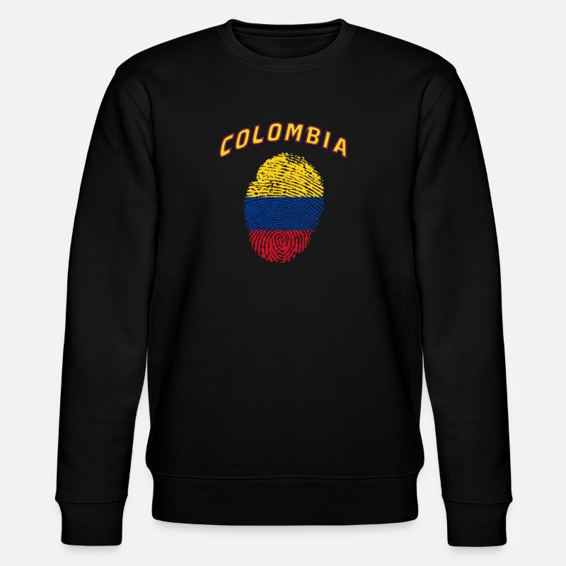 Colombie Empreinte digitale / Cadeau drapeau - Sweat bio CHANGER Stanley/Stella Unisexe - noir