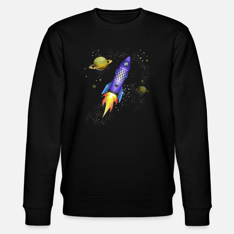 Fusée dans l'espace - Sweat bio CHANGER Stanley/Stella Unisexe - noir