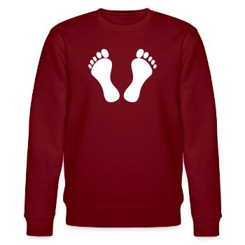 feet - Stanley/Stella CHANGER Unisex Organic Sweatshirt - burgundy - Front - Nik (191cm) & Marisol (170cm)