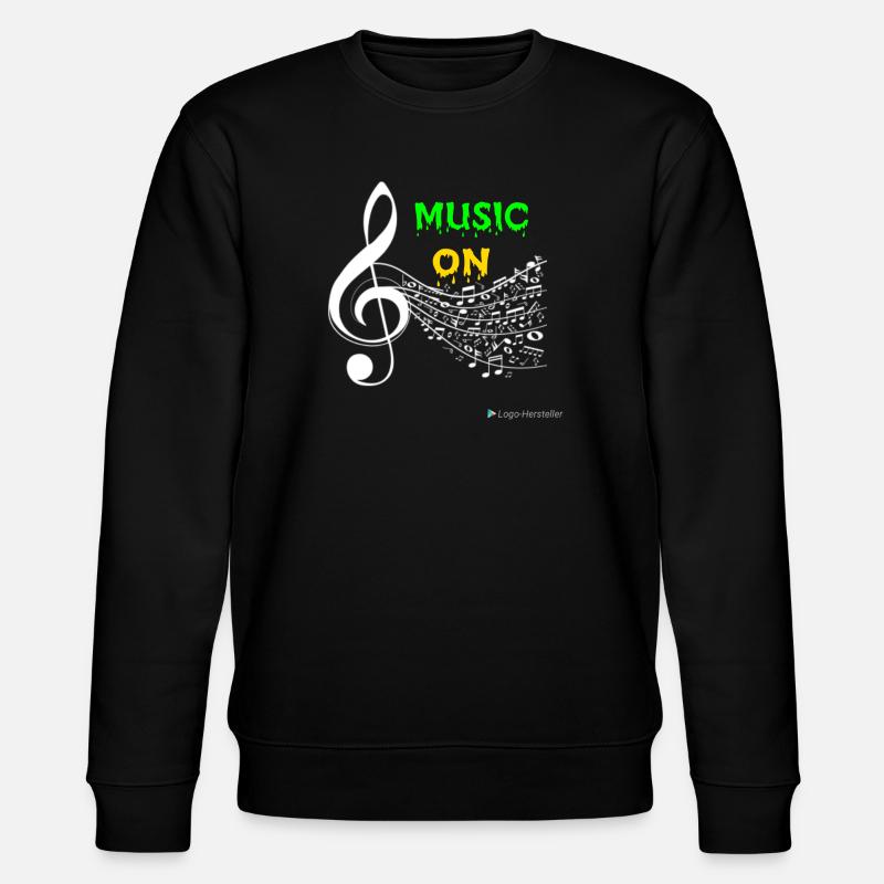 Music ON - Stanley/Stella Unisex Bio-Sweatshirt CHANGER  - Schwarz