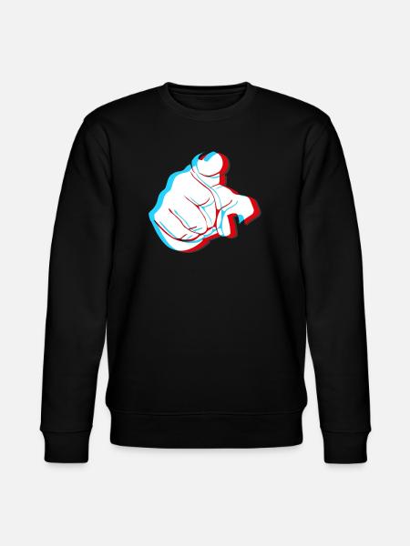 I want YOU - 3D finger - Stanley/Stella CHANGER Unisex Organic Sweatshirt - black