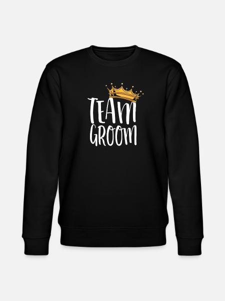 Team Groom Crown Design - Stanley/Stella CHANGER Unisex Organic Sweatshirt - black