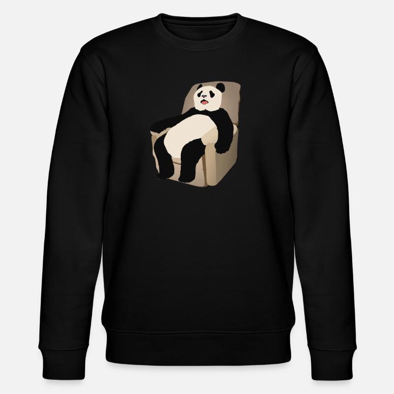 Panda sur le fauteuil - Sweat bio CHANGER Stanley/Stella Unisexe - noir