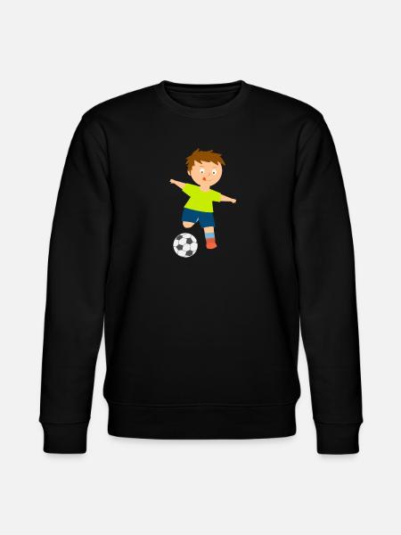 Kicker Boy Neon Shirt Ball - Stanley/Stella CHANGER Unisex Organic Sweatshirt - black