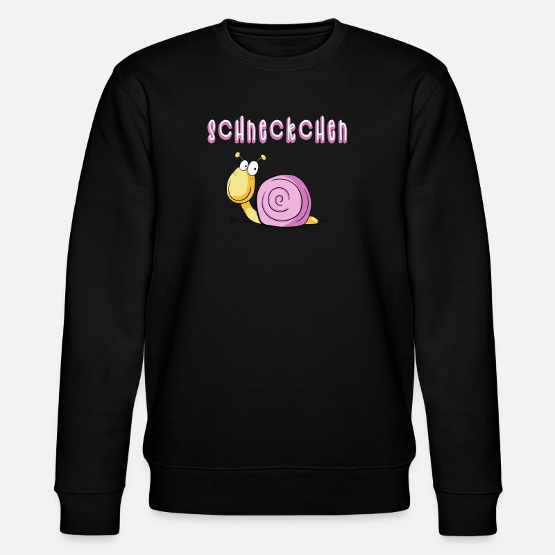 Lustige Scheckchen Schnecke I Comic - Stanley/Stella Unisex Bio-Sweatshirt CHANGER  - Schwarz