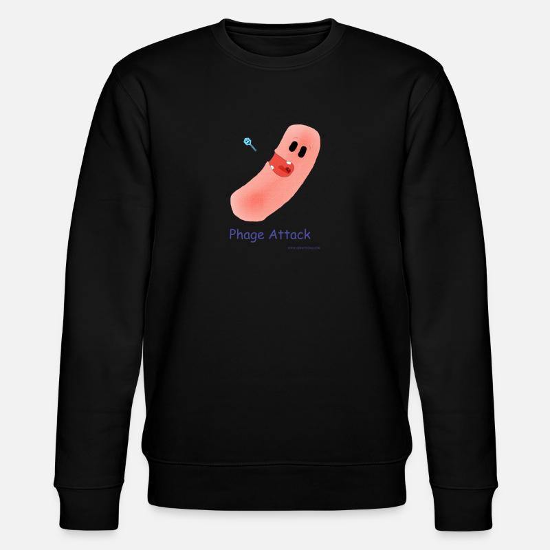 Phage Attack - Bacteria & Bacteriophage - Stanley/Stella CHANGER Unisex Organic Sweatshirt - black