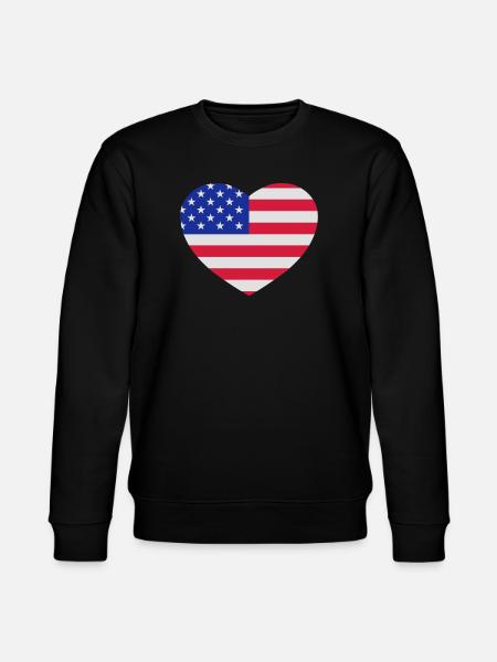 American heart - Stanley/Stella CHANGER Unisex Organic Sweatshirt - black
