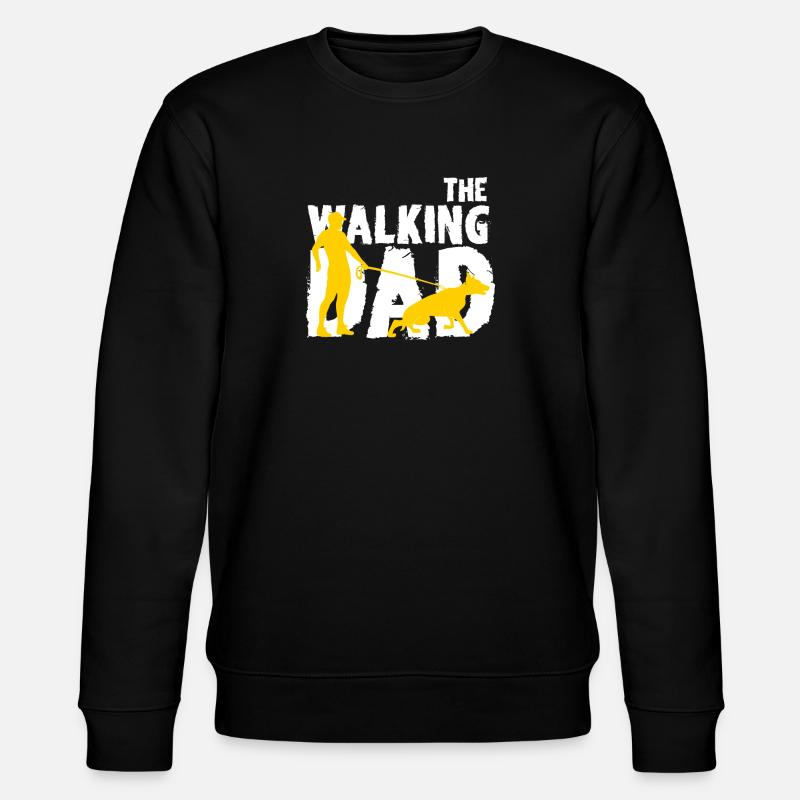 Walking Dad und Hund - Stanley/Stella Unisex Bio-Sweatshirt CHANGER - Schwarz