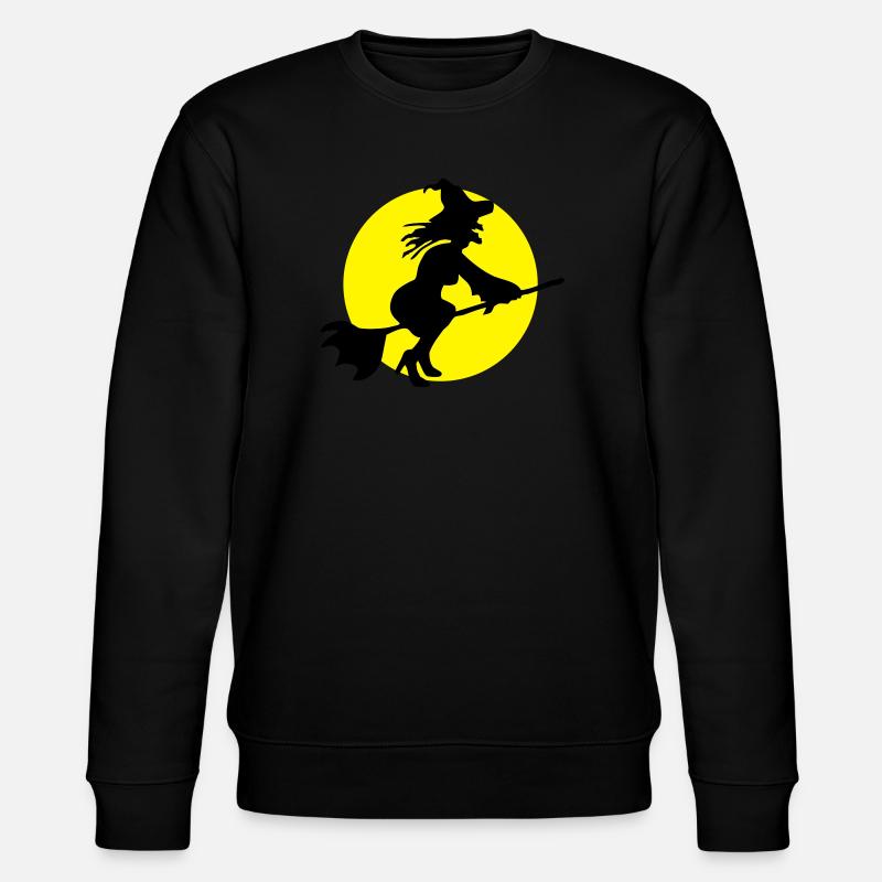 Fliegende Hexe - Stanley/Stella Unisex Bio-Sweatshirt CHANGER  - Schwarz