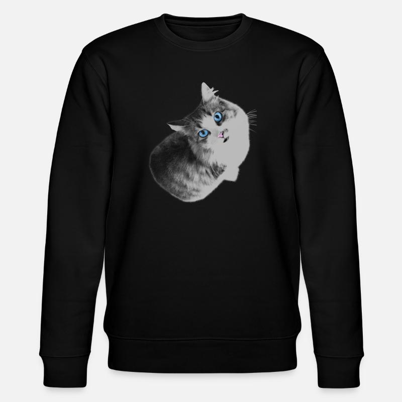 Maya le chat - Stanley/Stella Unisex Bio-Sweatshirt CHANGER  - Schwarz
