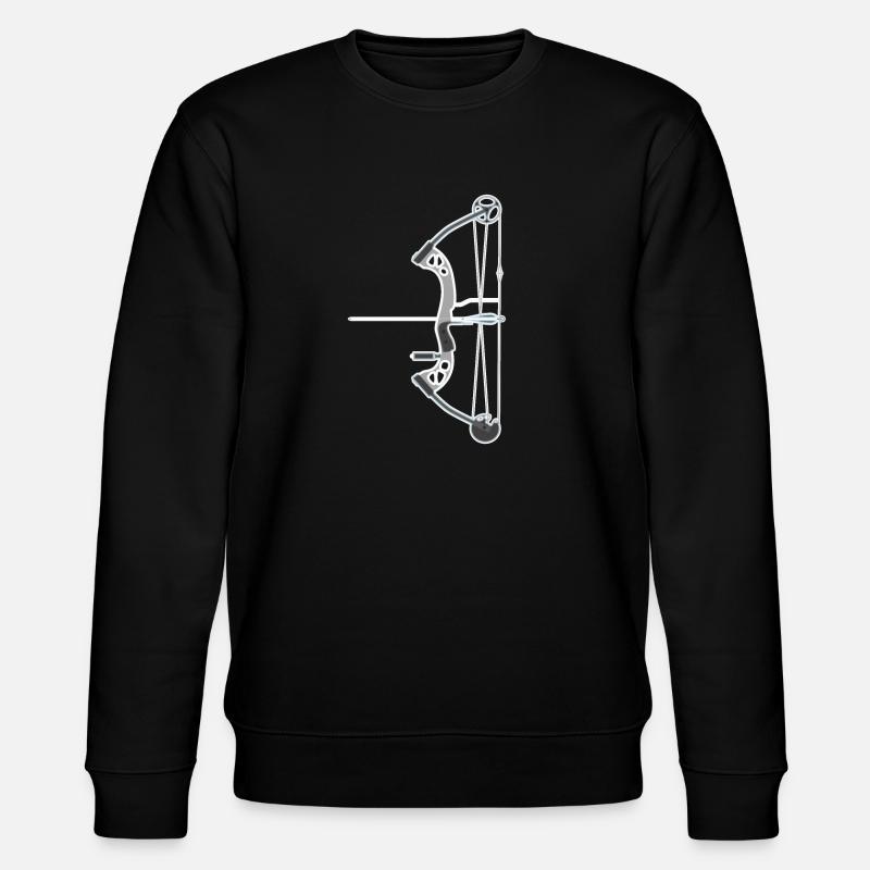 Bogenschießen Compoundbogen - Stanley/Stella Unisex Bio-Sweatshirt CHANGER  - Schwarz