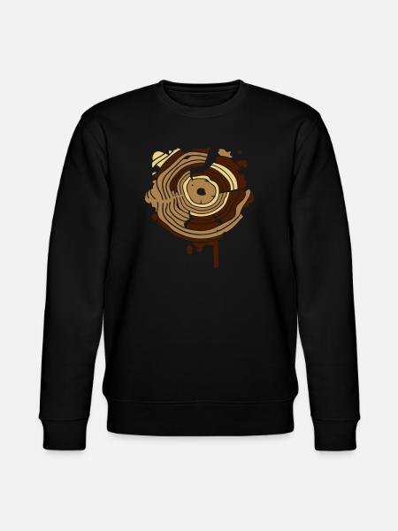 Querschnitt Baumstamm Jahresringe - Stanley/Stella Unisex Bio-Sweatshirt CHANGER - Schwarz