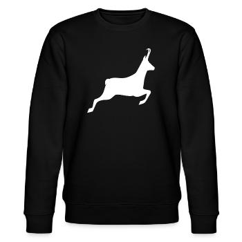 T-shirt Chasse personnalisable - motif chamois - Sweat bio CHANGER Stanley/Stella Unisexe - noir - Devant - Nik (191cm) & Marisol (170cm)