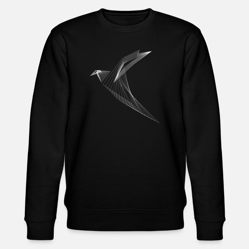 Lignes géométriques Oiseaux Minimal Design - Sweat bio CHANGER Stanley/Stella Unisexe - noir