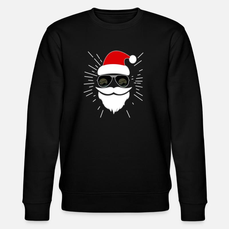 Père Noël avec des lunettes - Sweat bio CHANGER Stanley/Stella Unisexe - noir