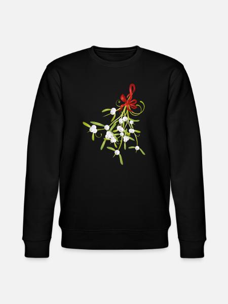 Mistletoe mistletoe berries Christmas bow - Stanley/Stella CHANGER Unisex Organic Sweatshirt - black