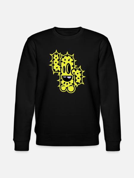 cactus high five comic - Stanley/Stella CHANGER Unisex Organic Sweatshirt - black