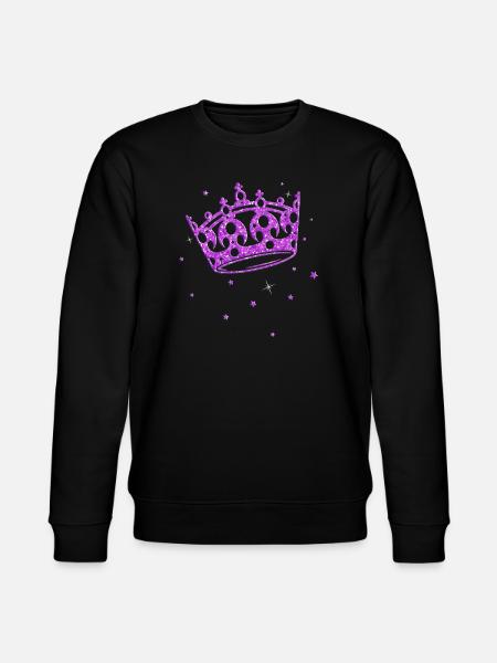Crown Glitter Princess Birthday Princess - Stanley/Stella CHANGER Unisex Organic Sweatshirt - black