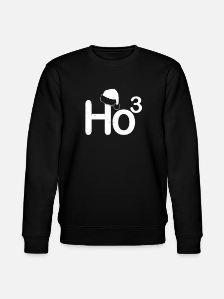 Ho3 Weihnachtslogo mit Mütze - Stanley/Stella Unisex Bio-Sweatshirt CHANGER - Schwarz