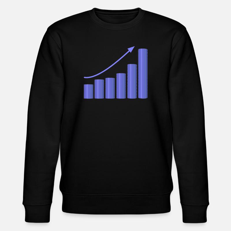 Courbe de croissance avec pente dynamique - Sweat bio CHANGER Stanley/Stella Unisexe - noir