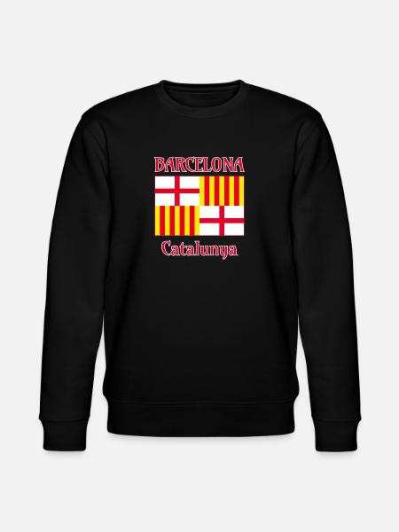 Drapeau de Barcelone en rouge, blanc et jaune - Sweat bio CHANGER Stanley/Stella Unisexe - noir