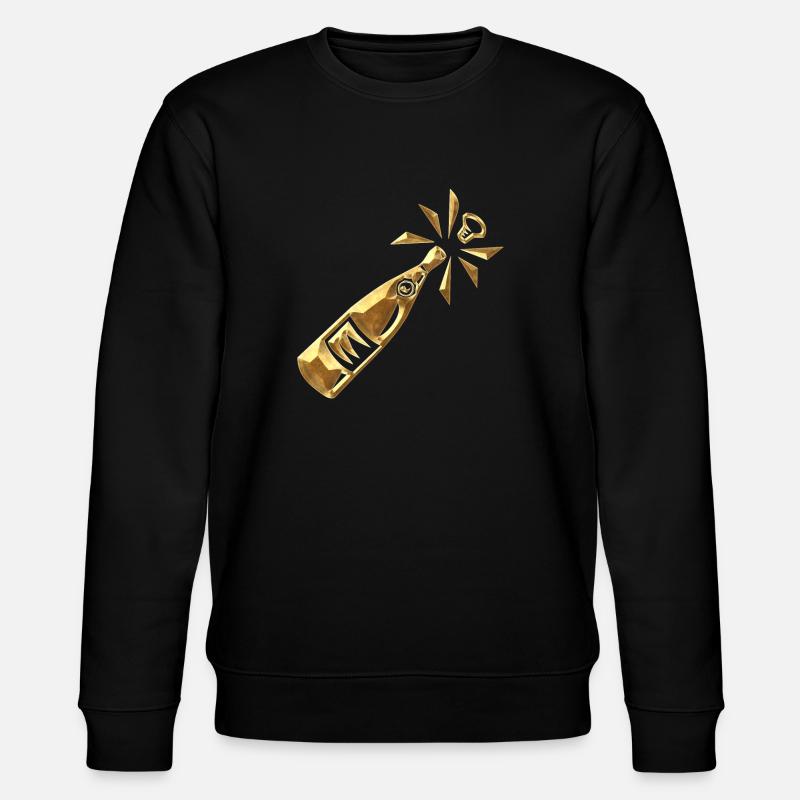 Sektflasche - Stanley/Stella Unisex Bio-Sweatshirt CHANGER  - Schwarz