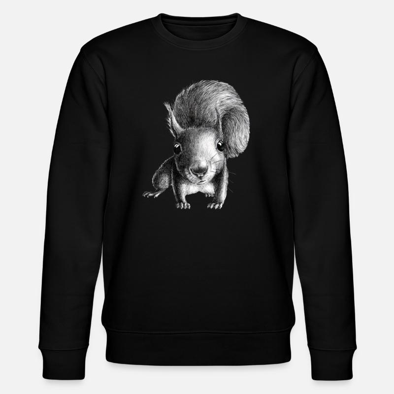 Eichhörnchen - Stanley/Stella Unisex Bio-Sweatshirt CHANGER  - Schwarz