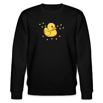 Bath Duck - Stanley/Stella CHANGER Unisex Organic Sweatshirt - black - Front - Nik (191cm) & Marisol (170cm)