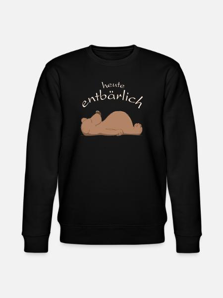 flauschiger, knuffiger Bär - Stanley/Stella Unisex Bio-Sweatshirt CHANGER - Schwarz